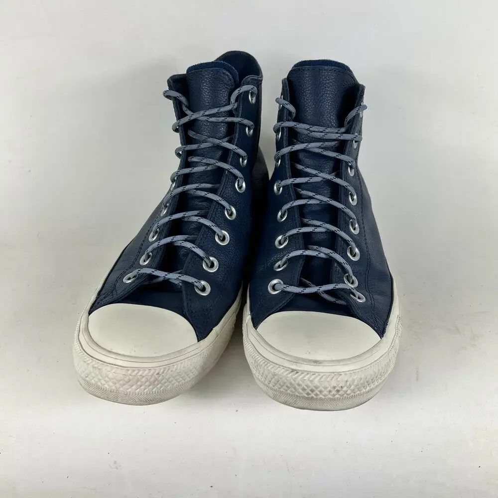 Converse CTAS Hi Limo Sneaker Womens 9 Blue Leather Skateboard Shoes 163338C - Picture 4 of 10